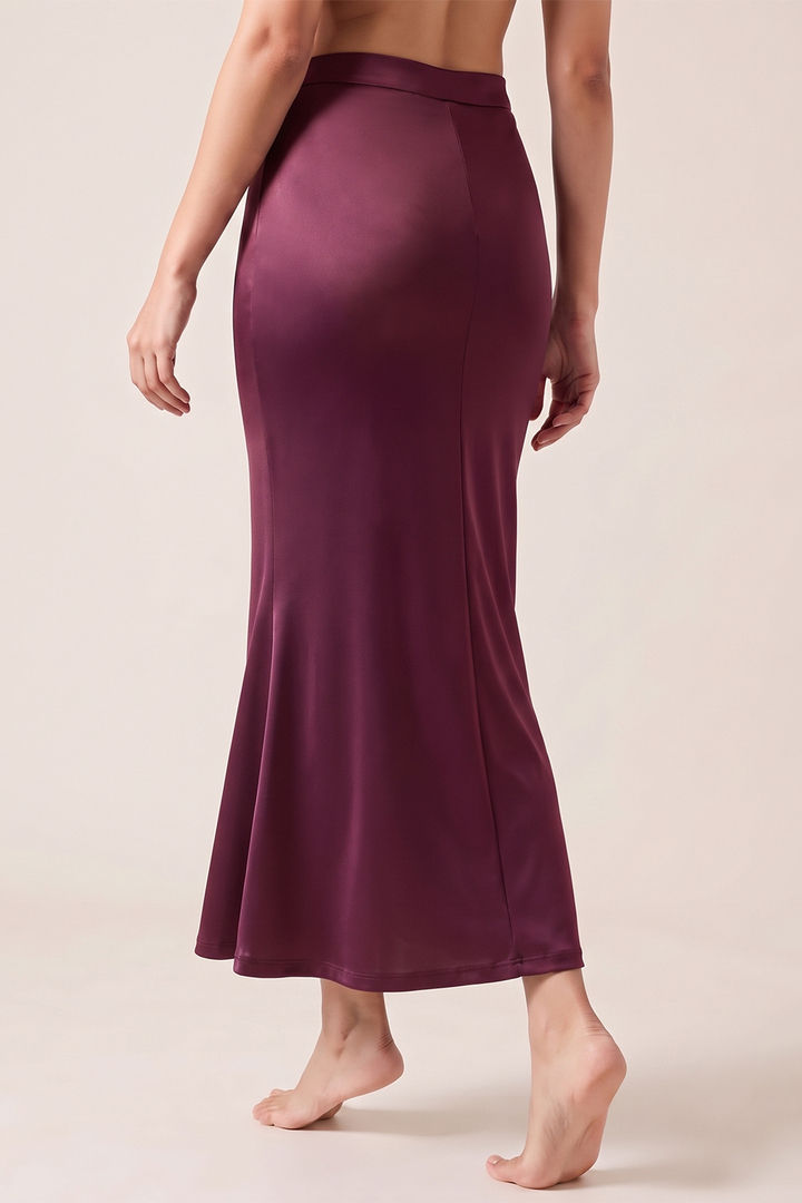 Zivame Shimmer Stretchy Saree Underskirt - Dark Purple — image 3